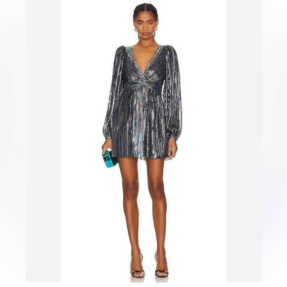 Sabina Musayev Mini Metallic Wendy Dress - Picture 1 of 7